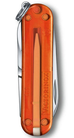 Victorinox Small Pocket Knife Classic SD Transparent Fire Opal
