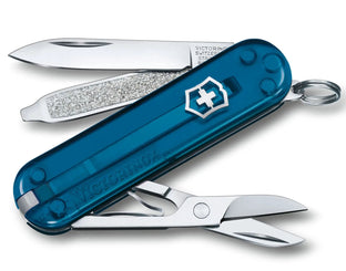 Victorinox Small Pocket Knife Classic SD Transparent Sky High 06223T61G