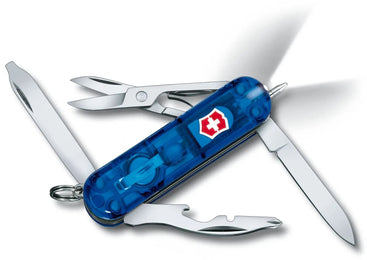 Victorinox Small Pocket Knife Midnight Manager Blue Transparent 06366T2