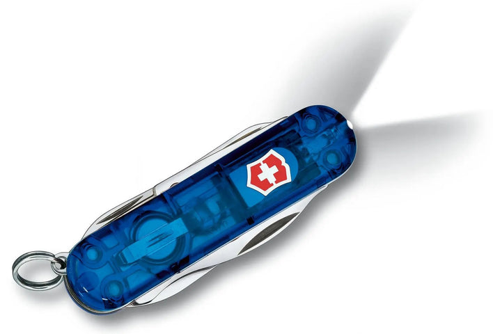 Victorinox Small Pocket Knife Midnight Manager Blue Transparent