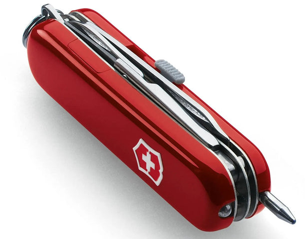 Victorinox Small Pocket Knife Midnight Manager Red