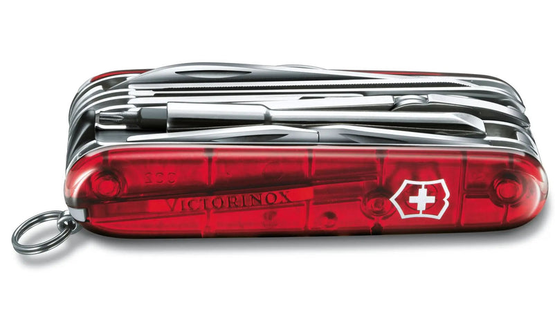 Victorinox Medium Pocket Knife Cybertool 41 Red Transparent