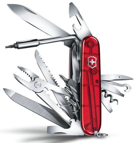 Victorinox Medium Pocket Knife Cybertool 41 Red Transparent