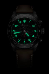 Black watch with green digital display on a black background