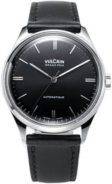 Vulcain Watch Grand Prix Black Calf Leather 670171A00.BAC201