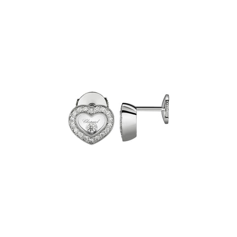 Chopard Happy Diamonds Icons 18ct White Gold 0.38ct Diamond Stud Earrings