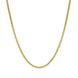 Yellow Gold Plated Sterling Silver 24 Inch Rounded Box Chain