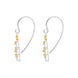 Yellow Gold Plated Sterling Silver Christmas Tree Hook Earrings