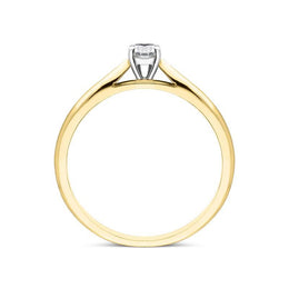  00177338 18ct Yellow Gold 0.15ct Brilliant Cut Diamond Solitaire Ring FEU-2144