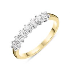  00177431 18ct Yellow Gold 0.35ct Diamond Half Eternity Ring, FEU-2191