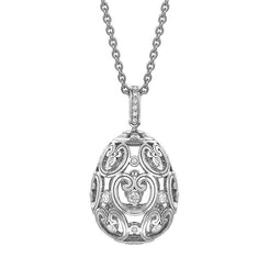 Faberge Imperial Imperatrice 18ct White Gold Diamond Pendant 159FP984