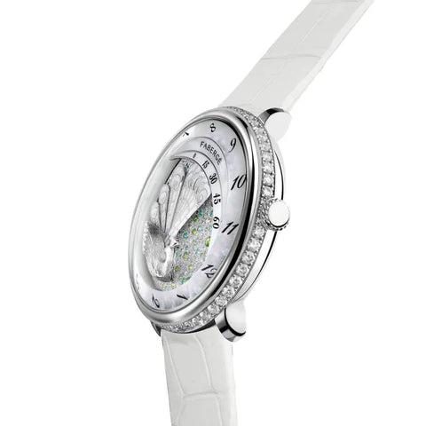 Faberge Lady Compliquee Peacock White Watch