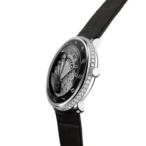 Faberge Watch Lady Compliquee Peacock Black Sapphire