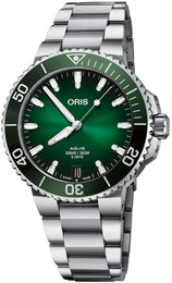 Oris Watch Aquis Date Calibre 400 Green Bracelet 01 400 7769 4157-07 8 22 09PEB