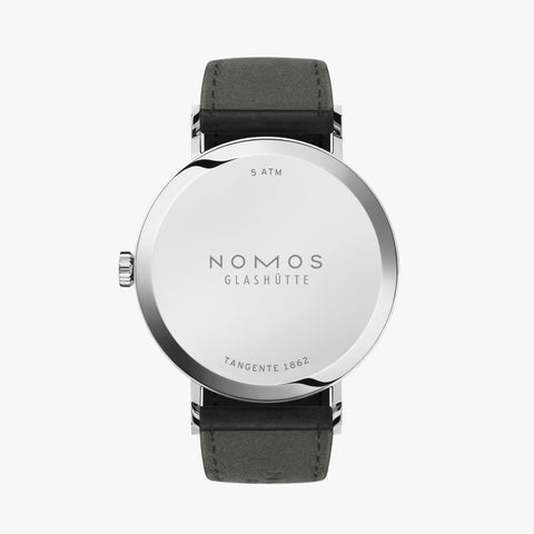 Nomos Glashutte Tangente Neomatik 39 Blue Gold Steel Back Watch