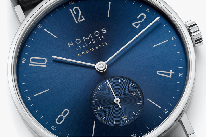 Nomos Glashutte Watch Tangente Neomatik 39 Blue Gold Sapphire Crystal