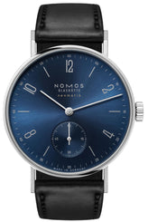 Nomos Glashutte Watch Tangente Neomatik Blue Gold Sapphire Crystal 146.