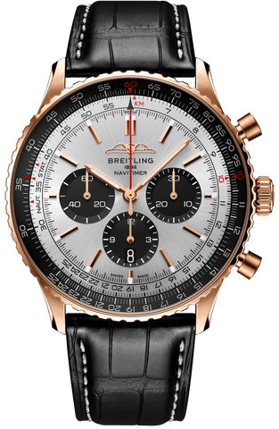Breitling Watch Navitimer B01 Chronograph 46 18k Black Croc Folding Clasp RB0137241G1P1