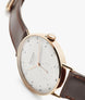 Nomos Glashutte Metro Neomatik 39 Rose Gold Sapphire Crystal Watch