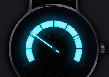 Nomos Glashutte Autobahn Neomatik 41 Date Midnight Blue Sapphire Crystal Watch