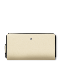 Montblanc Sartorial Wallet 12cc Zip Around Ivory 130836