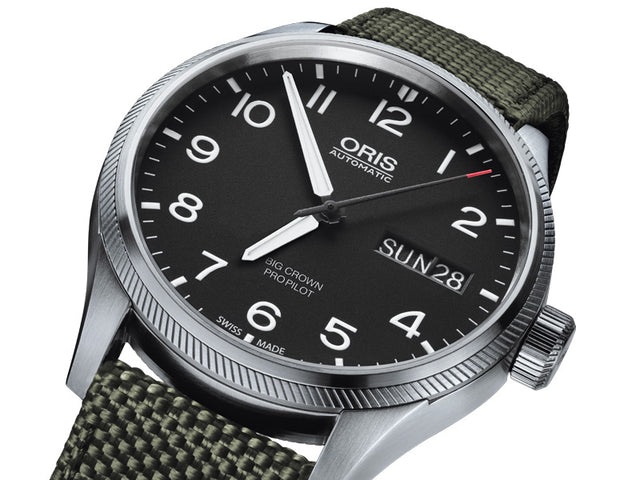 Oris Watch Big Crown ProPilot Day Date Olive Textile