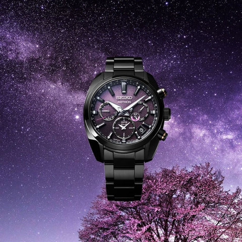 Seiko Astron Watch 5X Dual Time Yozakura Limited Edition SSH083J1 Watch ...
