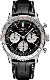 Breitling Watch Navitimer B01 Chronograph 43 Black Croc Folding Clasp AB0138211B1P1