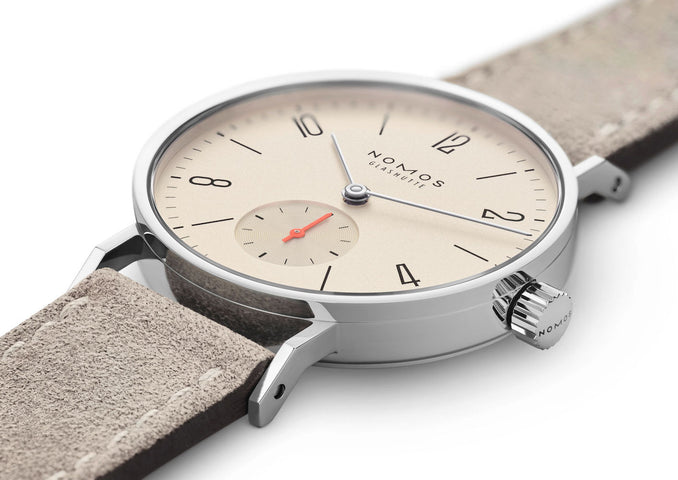 Nomos Glashutte Tangente 33 Champagne Sapphire Crystal Watch