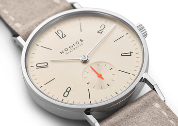 Nomos Glashutte Tangente 33 Champagne Sapphire Crystal Watch