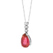 18ct White Gold 4.86ct Rubylite Diamond Pear Necklace D