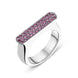 18ct White Gold Pink Sapphire Pave Ring D BAOS16010