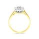 18ct Yellow Gold 0.44ct Diamond Flower Cluster Ring, FEU-1243._3