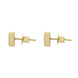 18ct Yellow Gold Coquina Dinky Square Stud Earrings, E034