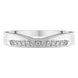 18ct White Gold 0.10ct Diamond Dipped Centre Half Eternity Ring, CGN-594