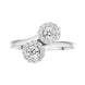 18ct White Gold 0.60ct Diamond Double Cross Over Ring BLC-167
