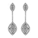 18ct White Gold 0.88ct Diamond Marquise Drop Earrings, PJW-017