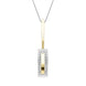 18ct White Gold Diamond Pave Set Elongated Necklace P559CB