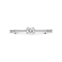 18ct White Gold Diamond Round Brilliant Cut Solitaire Ring, BLC-299_2
