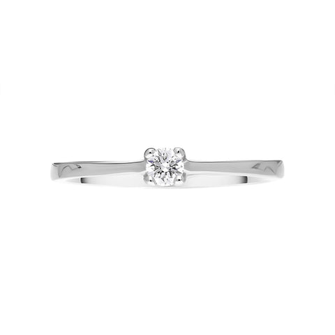 18ct White Gold Diamond Round Brilliant Cut Solitaire Ring, BLC-299_2