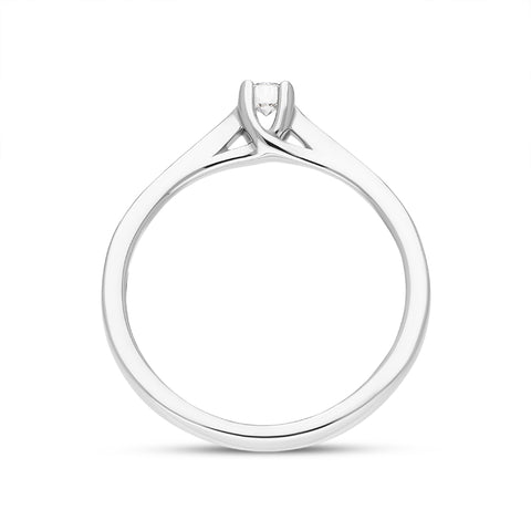 18ct White Gold Diamond Round Brilliant Cut Solitaire Ring, BLC-299_3