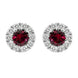 18ct White Gold Ruby Diamond Two Piece Gift Set, S147 earrings