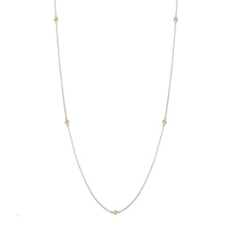 18ct White and Rose Gold Diamond Long Necklet N1024
