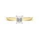 18ct Yellow Gold 0.51ct Diamond Emerald Cut Solitaire Ring FEU-2242