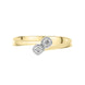 18ct Yellow Gold Double Diamond Twisted Ring FL033