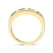 18ct Yellow Gold Ruby Diamond Princess Cut Half Eternity Ring, CGN-890.