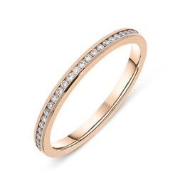 18ct Rose Gold Diamond Brilliant Cut Eternity Ring