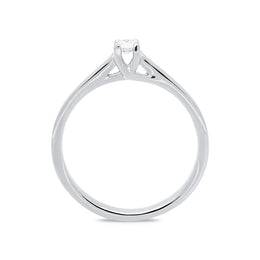 18ct White Gold 0.11ct Brilliant Cut Diamond Solitaire Ring BLC-091