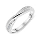 18ct White Gold 0.10ct Diamond 3mm Crossover Ring, CGN-591.