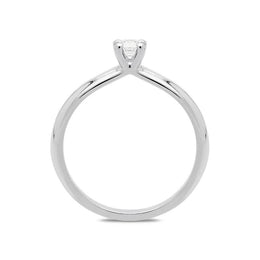 18ct White Gold 0.19ct Brilliant Cut Diamond Solitaire Ring BLC-093